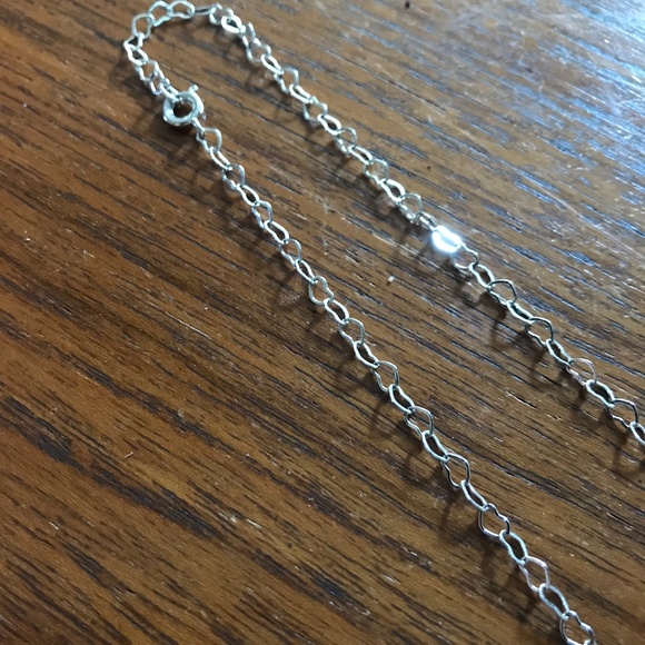 Aqua Coloured Stone Pendant Necklace - 18 inch length - Picture 3 of 11